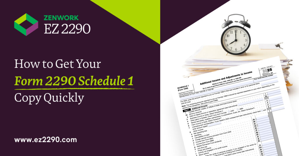 How to Get Your Form 2290 Schedule 1 Copy Immediately After Filing
